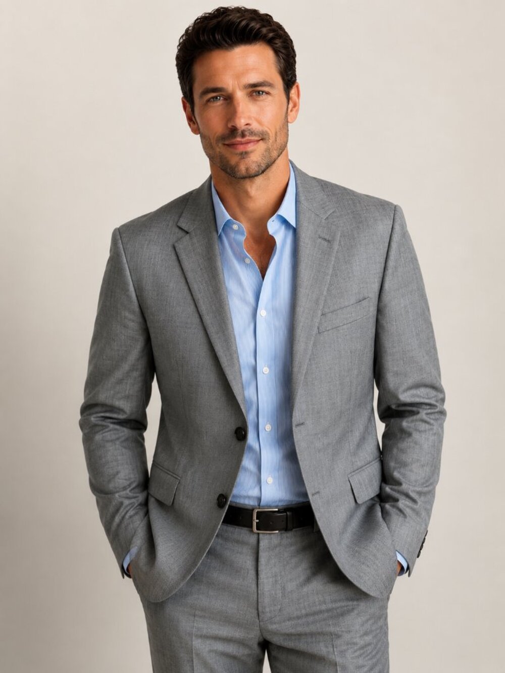 Banana Republic Light Gray Wool Sport Coat Blazer 44R Tailored Fit